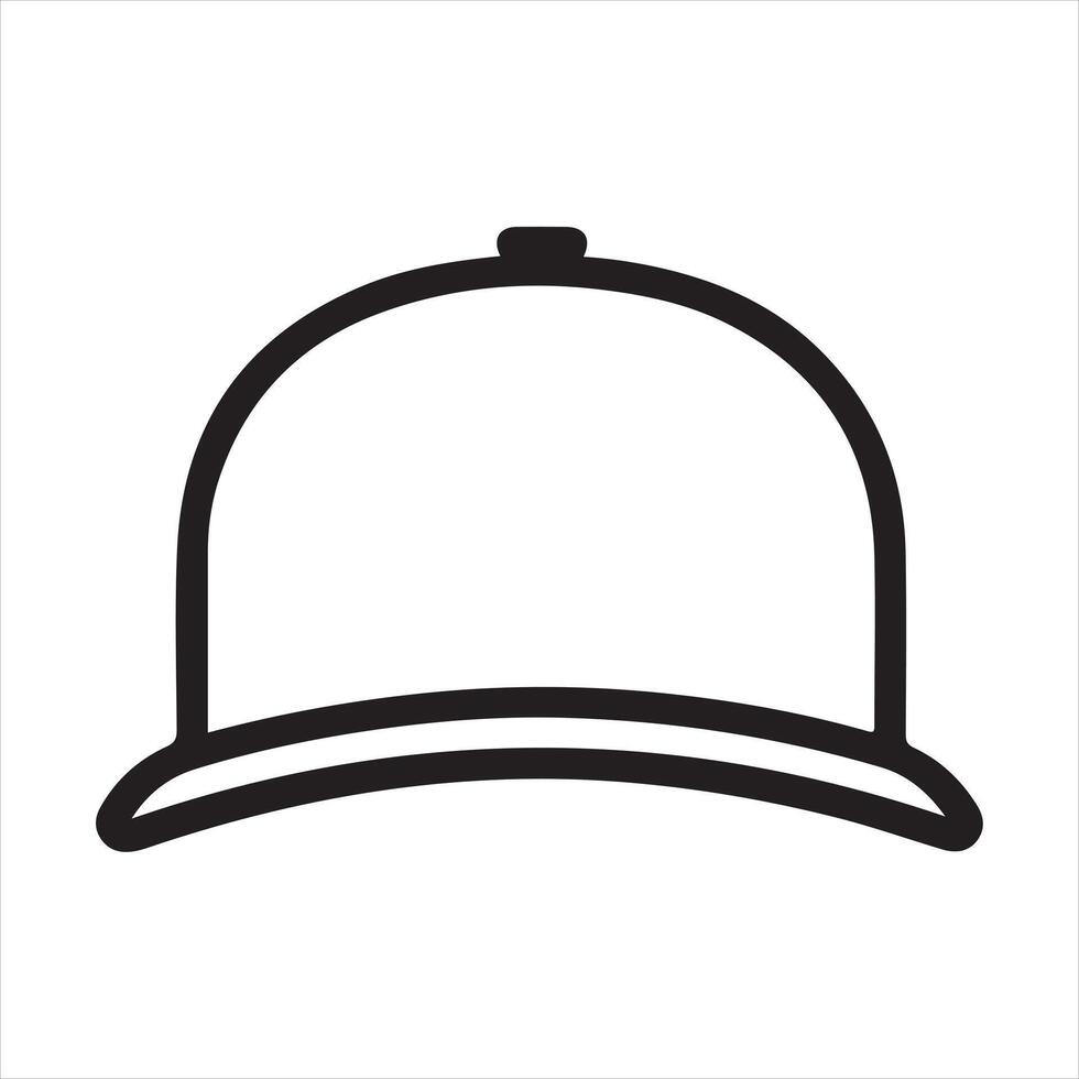 cap single Line Icon Design outline. vector