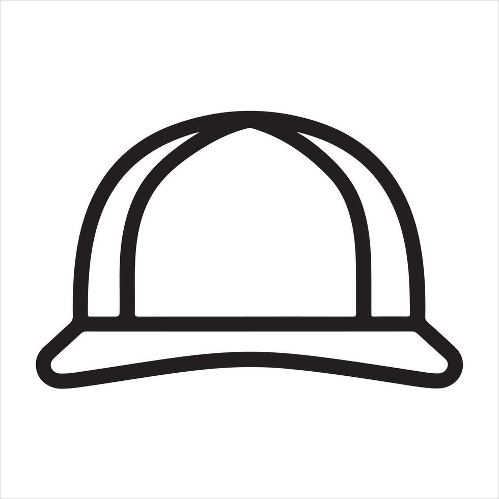 cap single Line Icon Design outline. vector