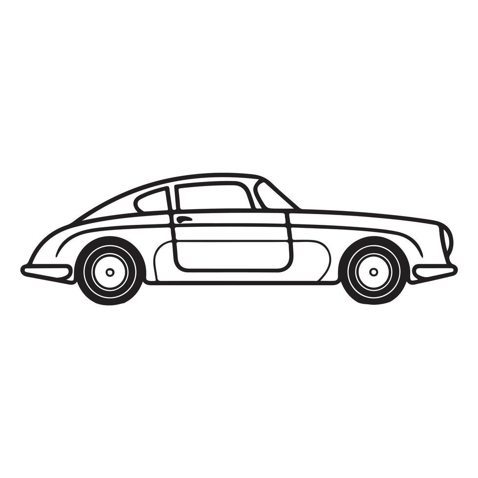 car single Line Icon Design outline. vector
