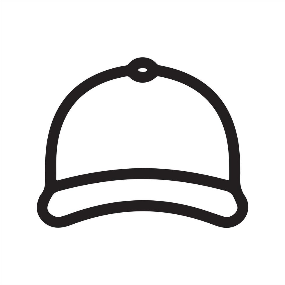 cap single Line Icon Design outline. vector