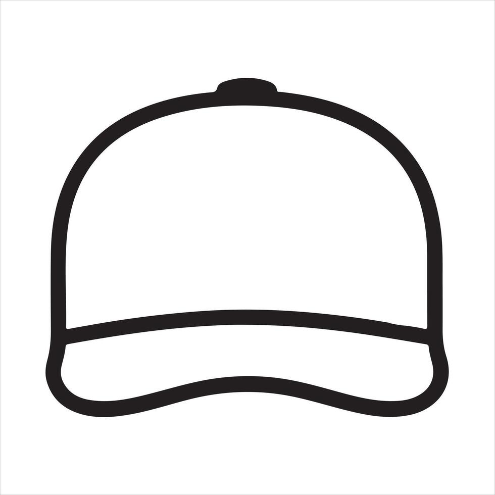 cap single Line Icon Design outline. vector