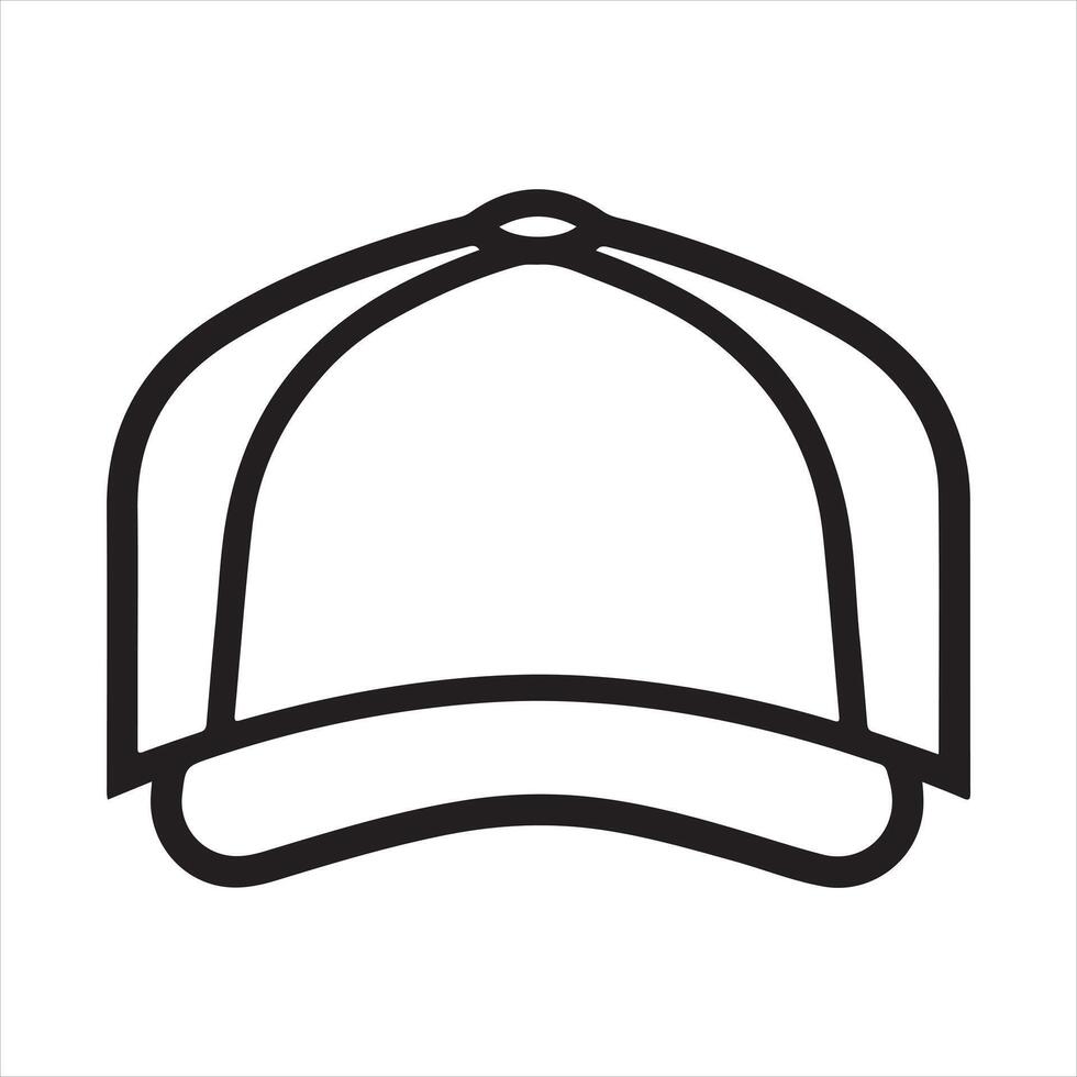 cap single Line Icon Design outline. vector