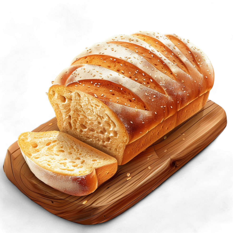 Generated Ai sesame seed bread png