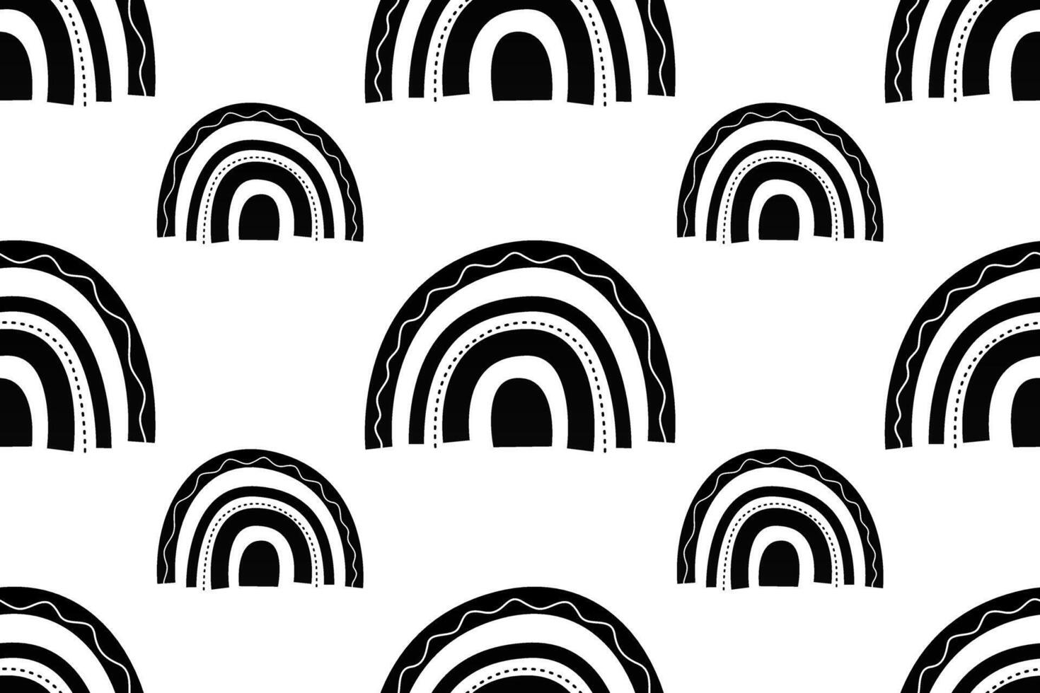 Scandinavian wrapping paper rainbow seamless pattern background vector