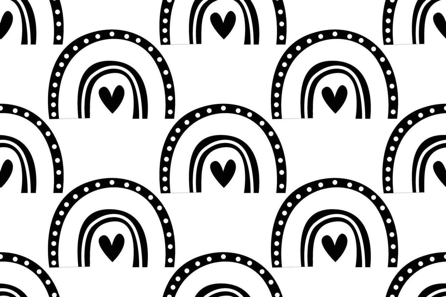 Scandinavian wrapping paper rainbow seamless pattern background vector