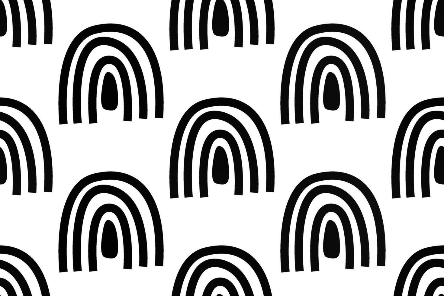 Scandinavian wrapping paper rainbow seamless pattern background vector