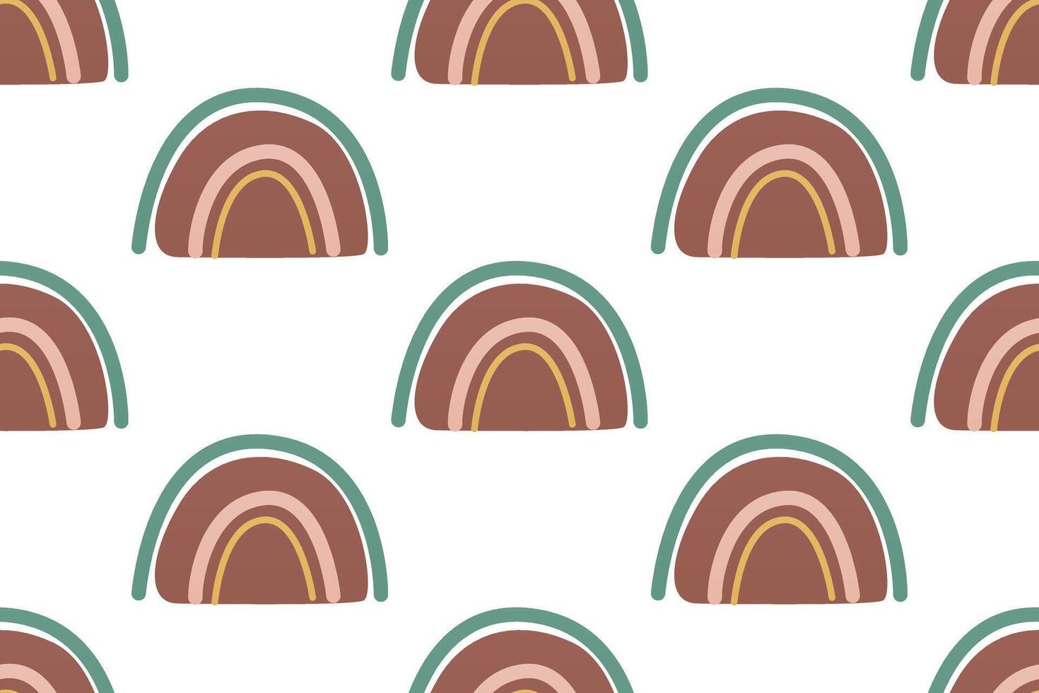 Scandinavian wrapping paper rainbow seamless pattern background vector