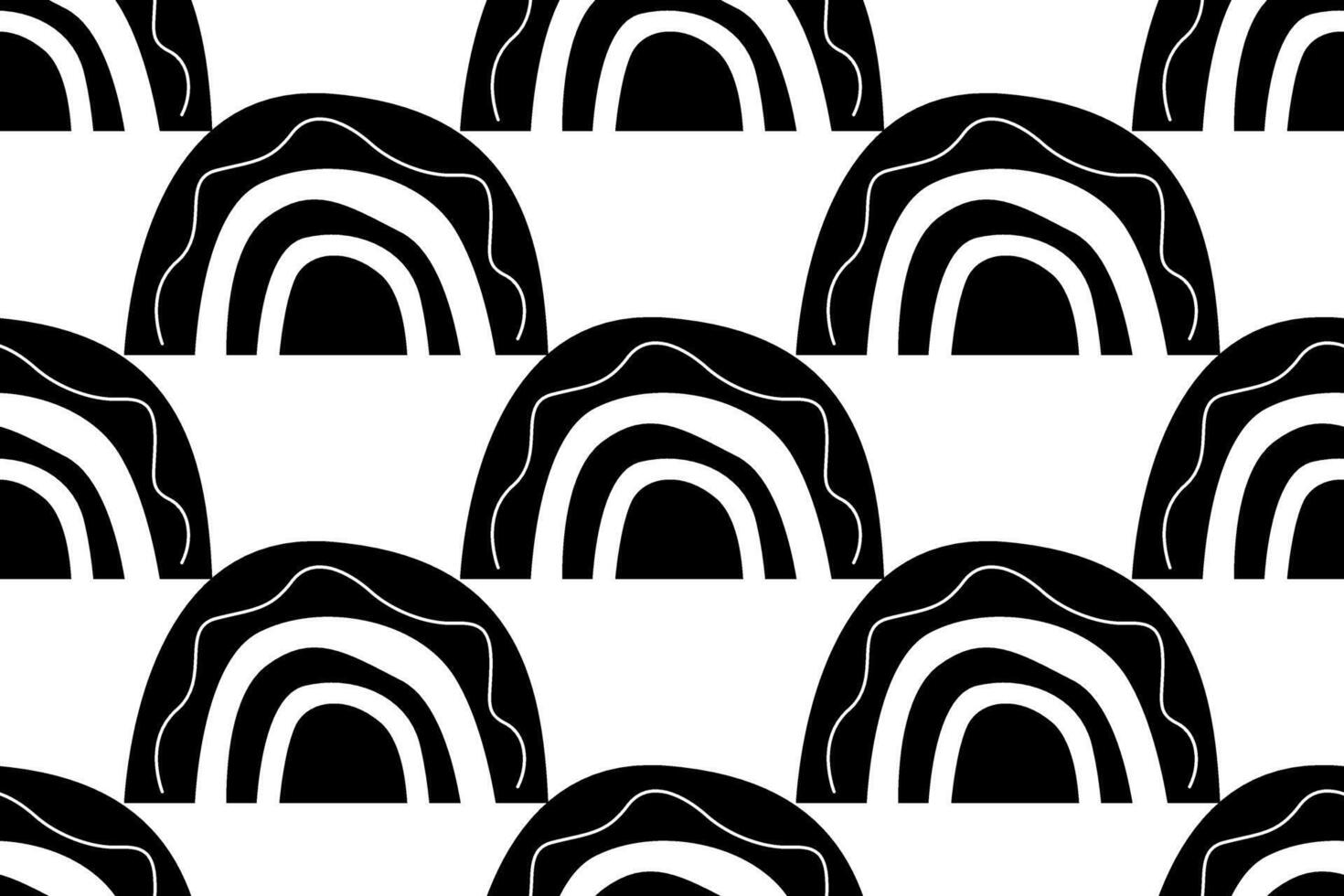 Scandinavian wrapping paper rainbow seamless pattern background vector