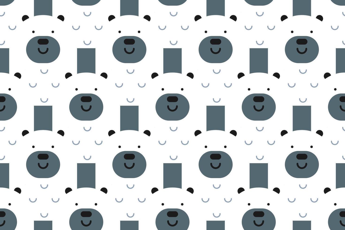 Cute animal wrapping paper seamless pattern background vector