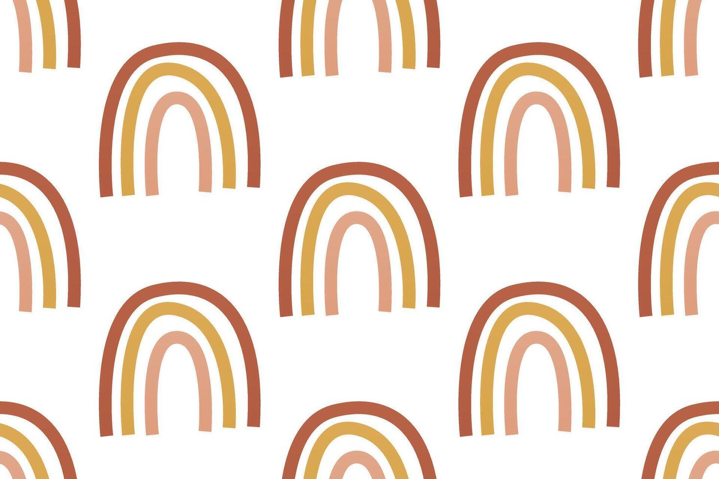 Scandinavian wrapping paper rainbow seamless pattern background vector