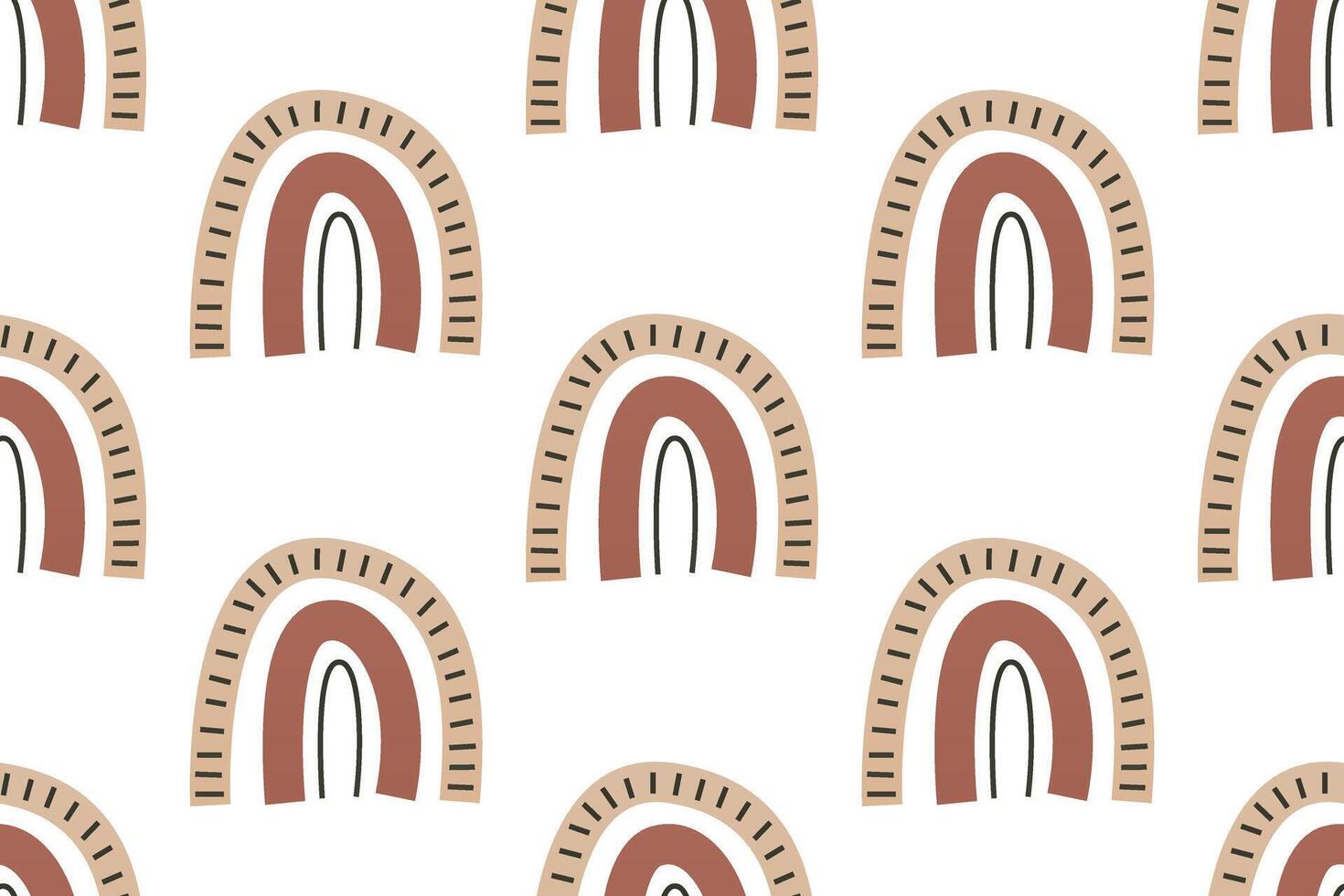 Scandinavian wrapping paper rainbow seamless pattern background vector