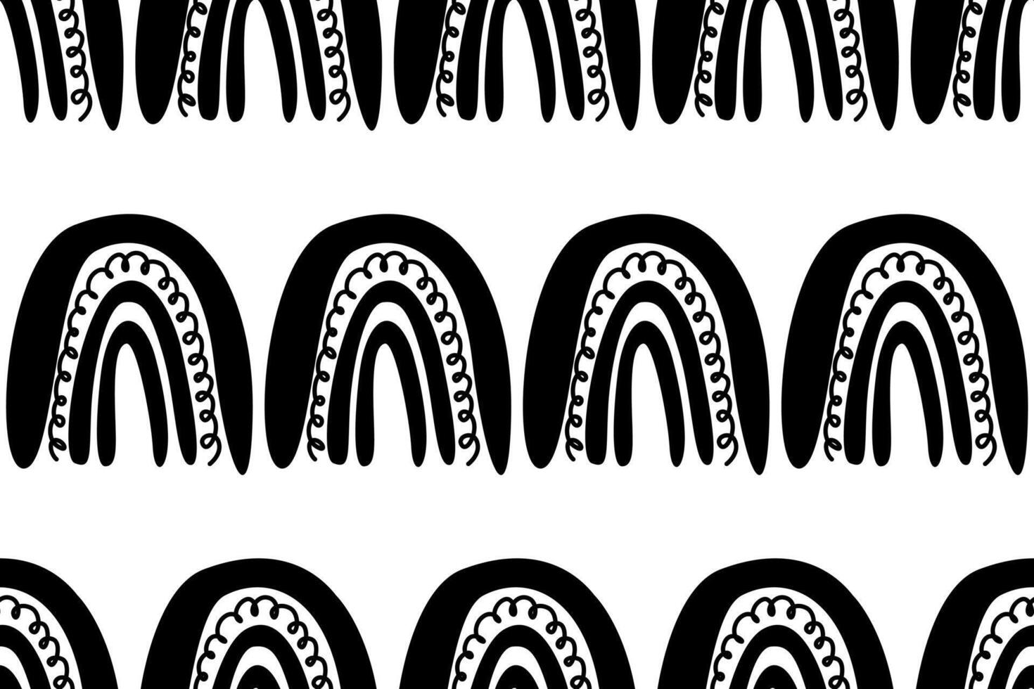 Scandinavian wrapping paper rainbow seamless pattern background vector