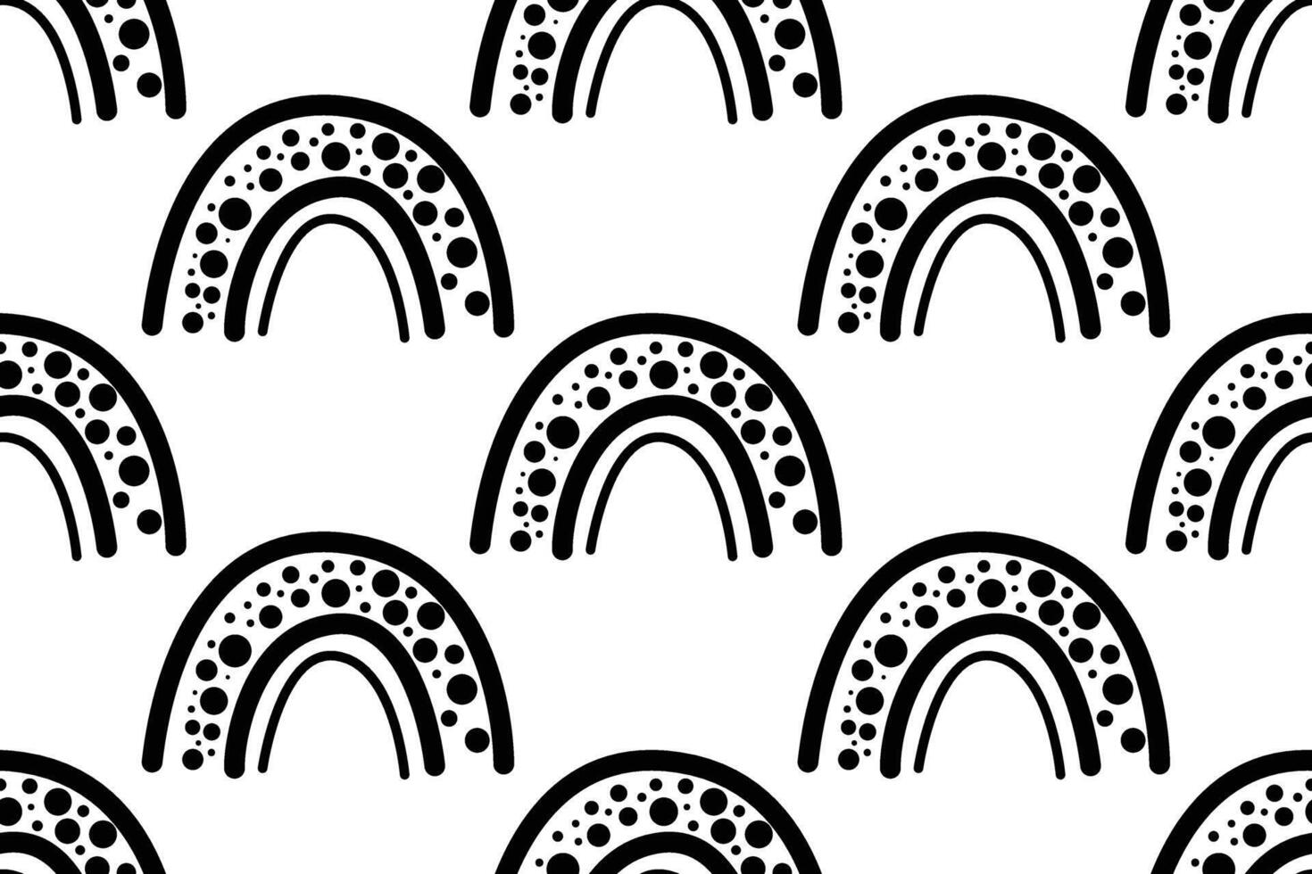 Scandinavian wrapping paper rainbow seamless pattern background vector