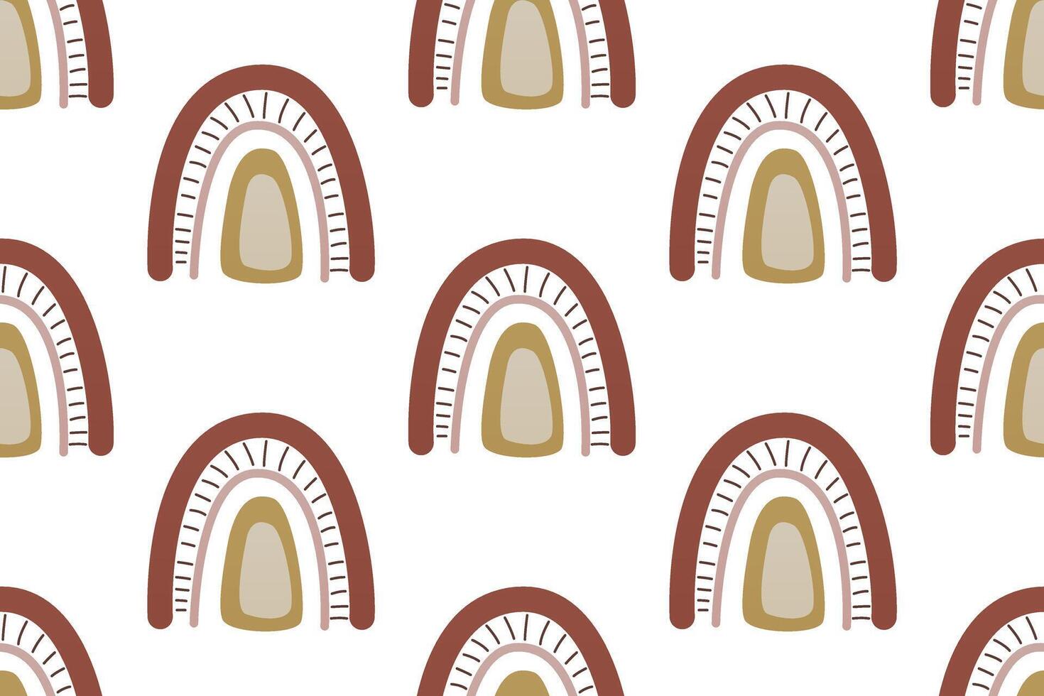 Scandinavian wrapping paper rainbow seamless pattern background vector
