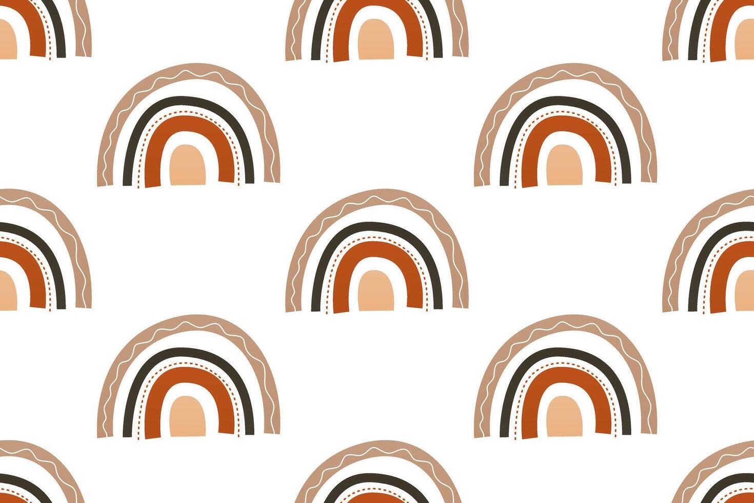 Scandinavian wrapping paper rainbow seamless pattern background vector