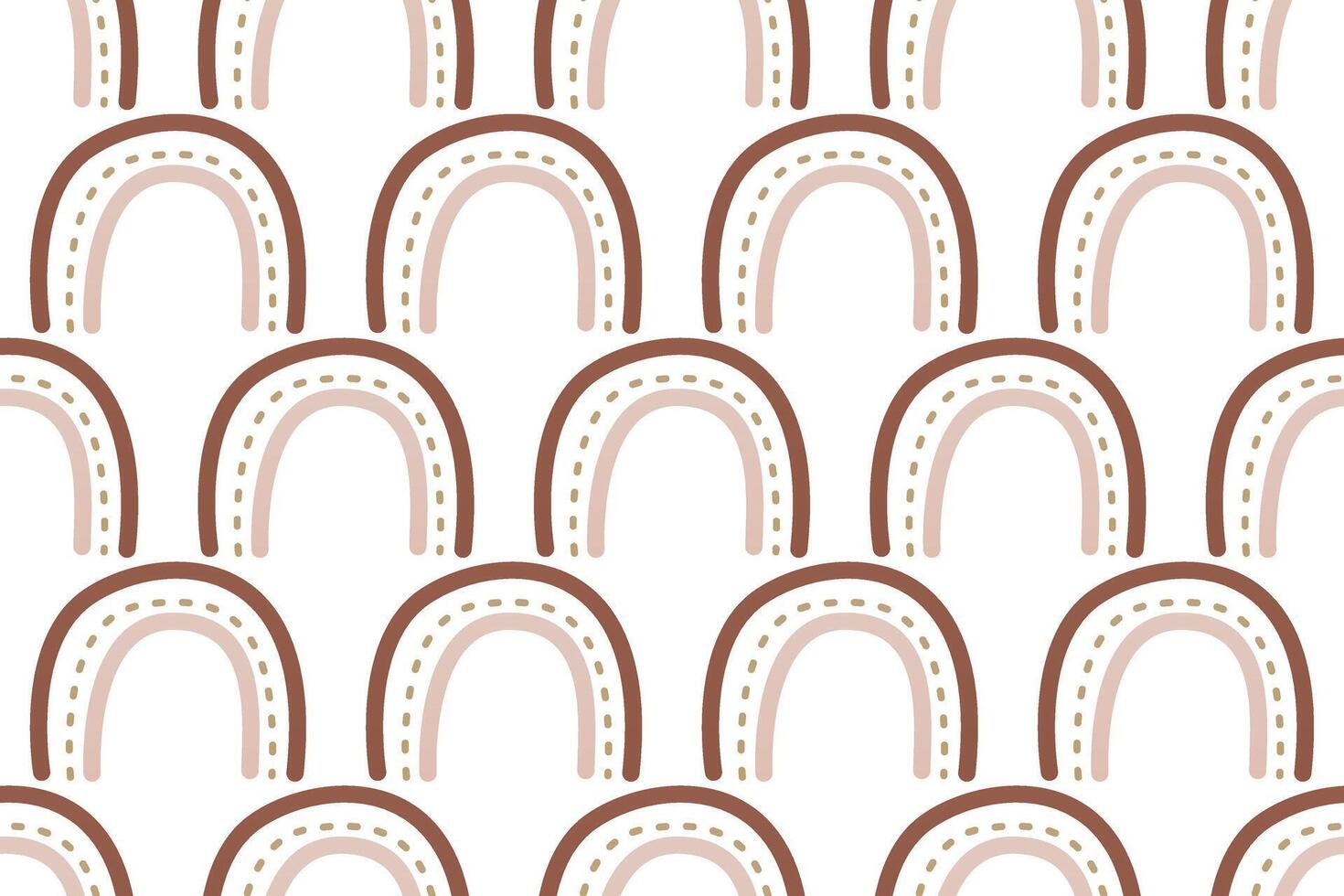 Scandinavian wrapping paper rainbow seamless pattern background vector
