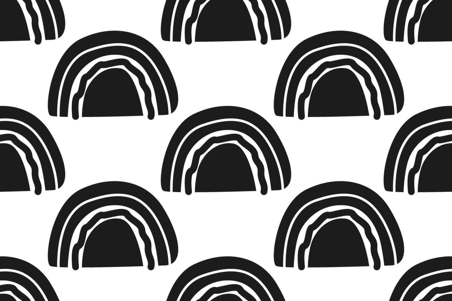 Scandinavian wrapping paper rainbow seamless pattern background vector
