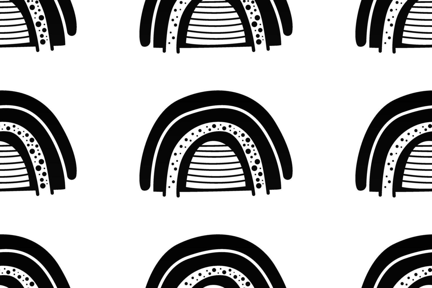 Scandinavian wrapping paper rainbow seamless pattern background vector