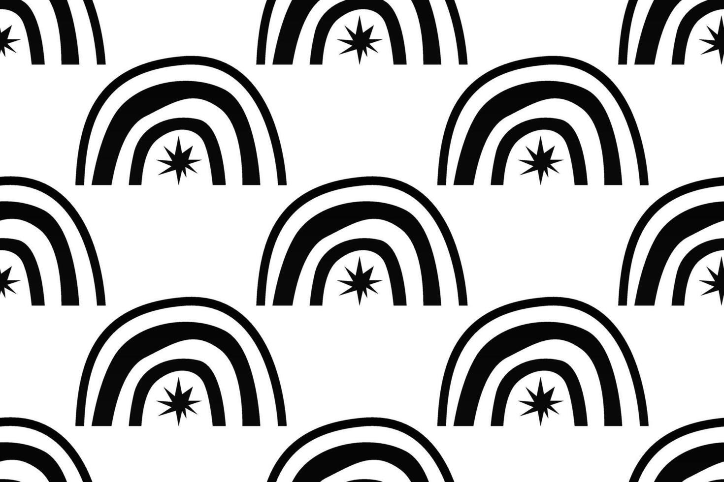 Scandinavian wrapping paper rainbow seamless pattern background vector
