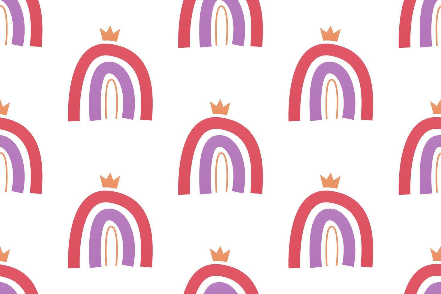 Scandinavian wrapping paper rainbow seamless pattern background vector