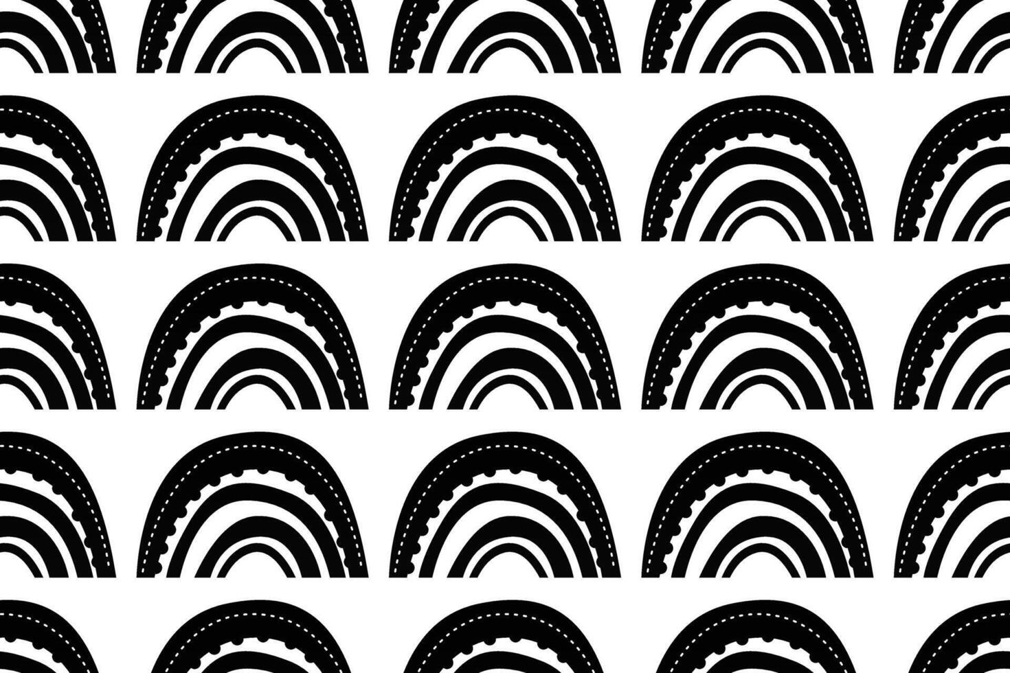 Scandinavian wrapping paper rainbow seamless pattern background vector