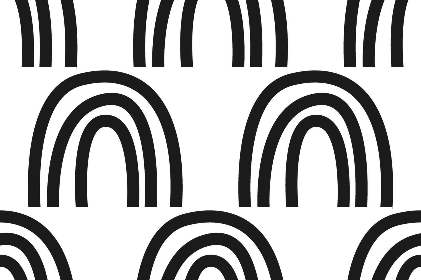 Scandinavian wrapping paper rainbow seamless pattern background vector