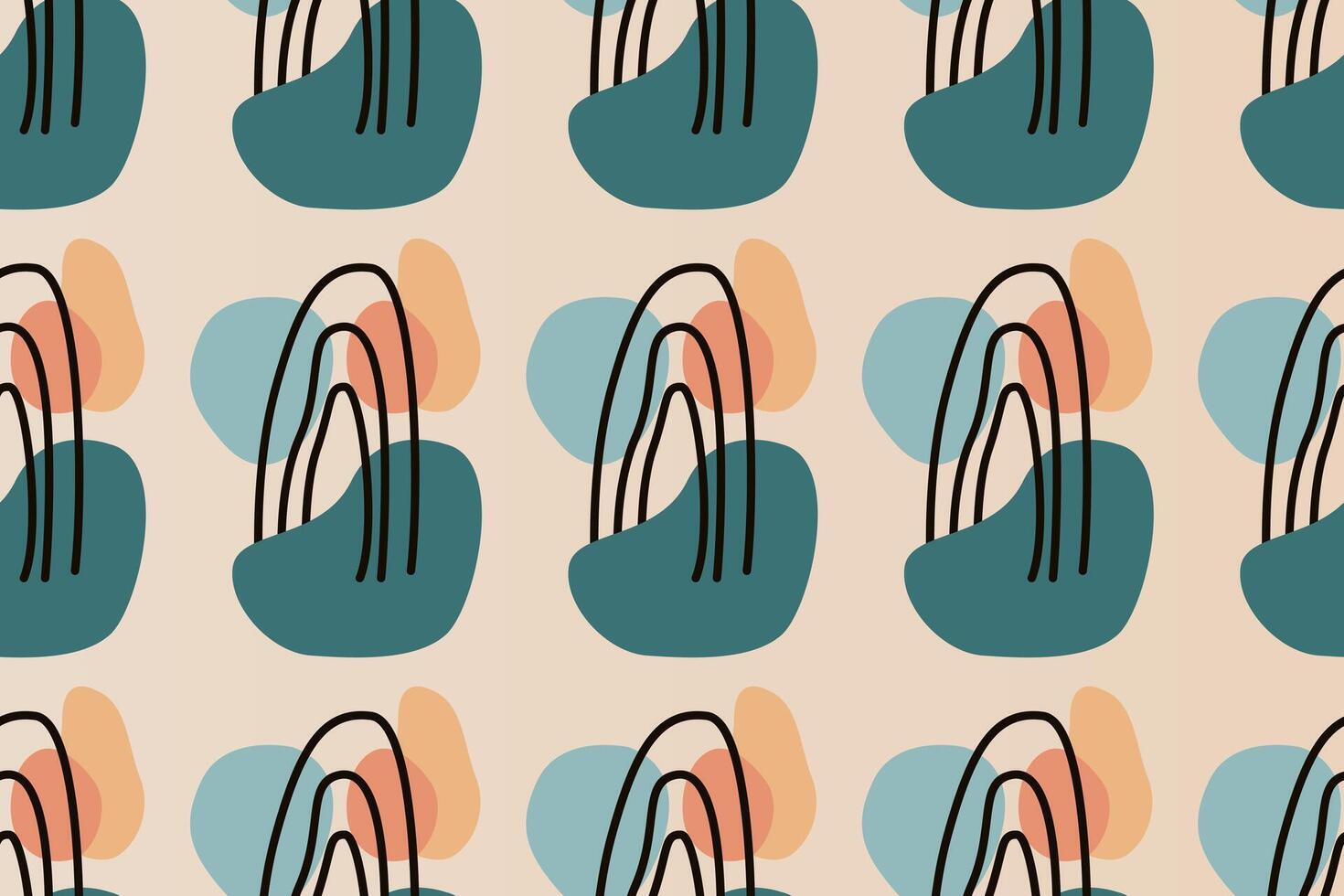 Abstract boho seamless pattern background vector