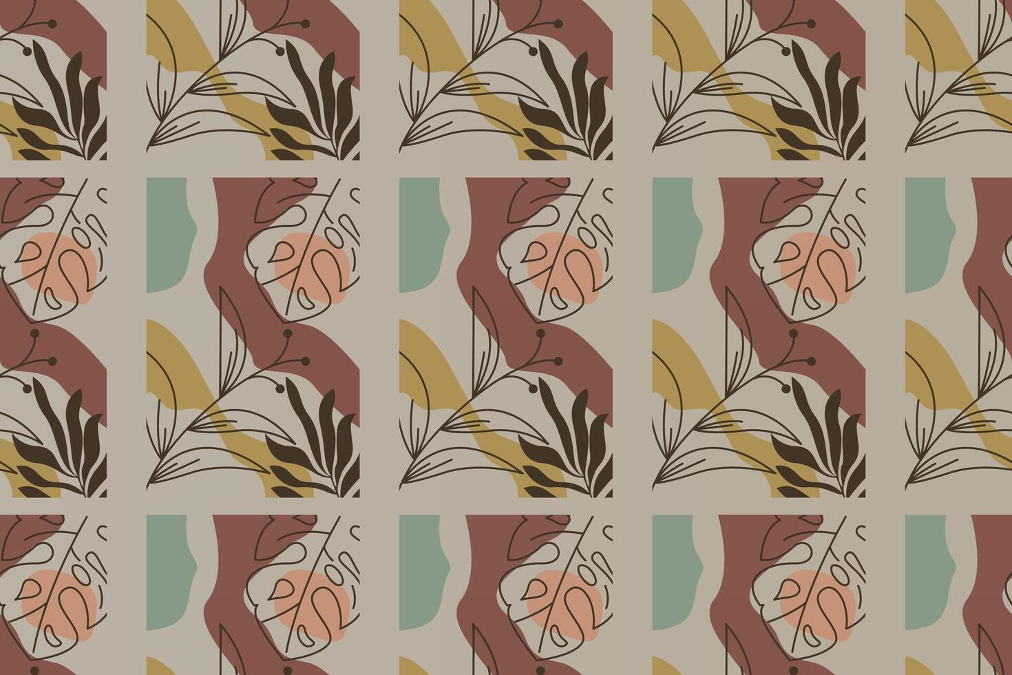 Abstract boho seamless pattern background vector