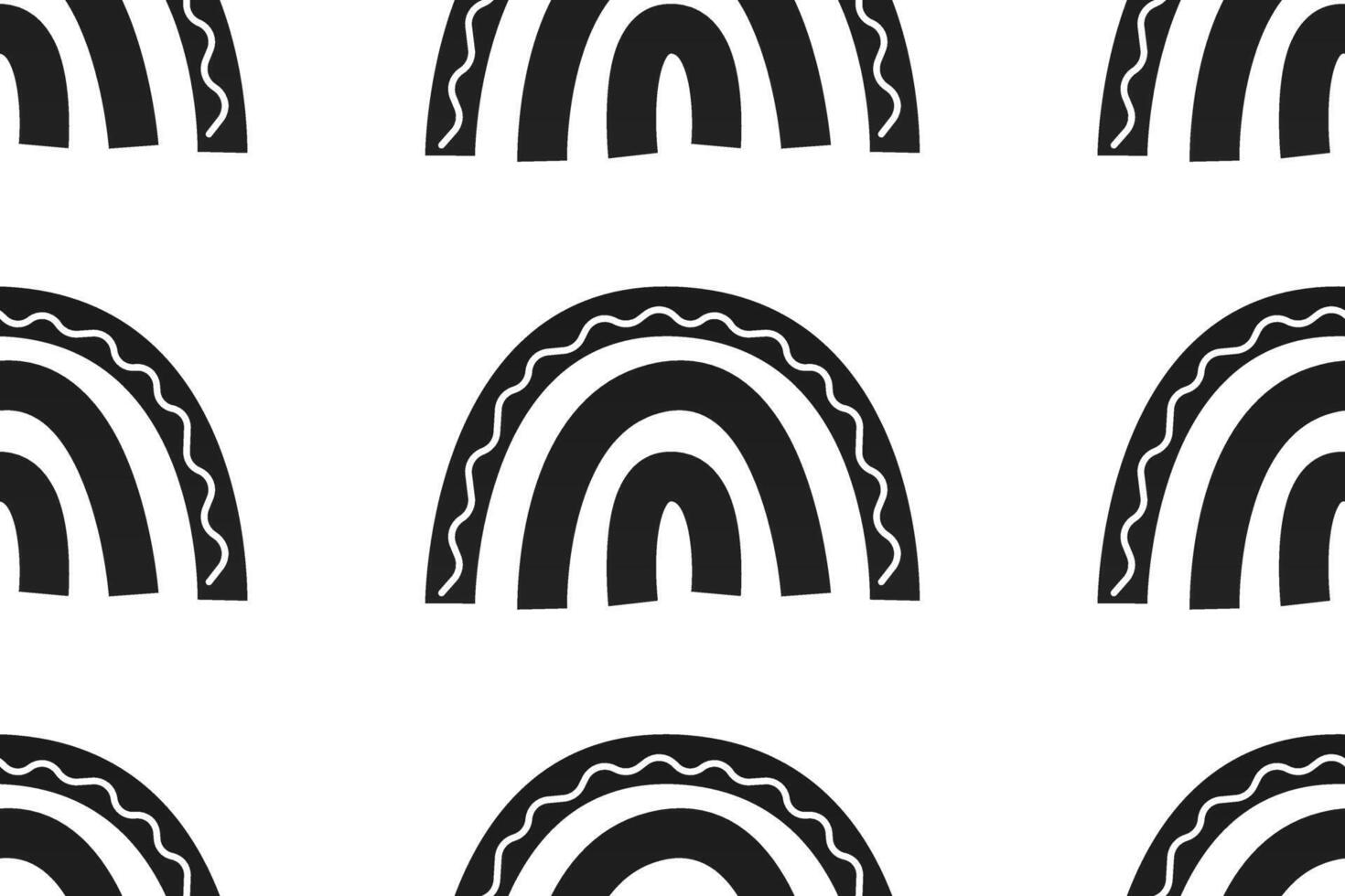 Scandinavian wrapping paper rainbow seamless pattern background vector