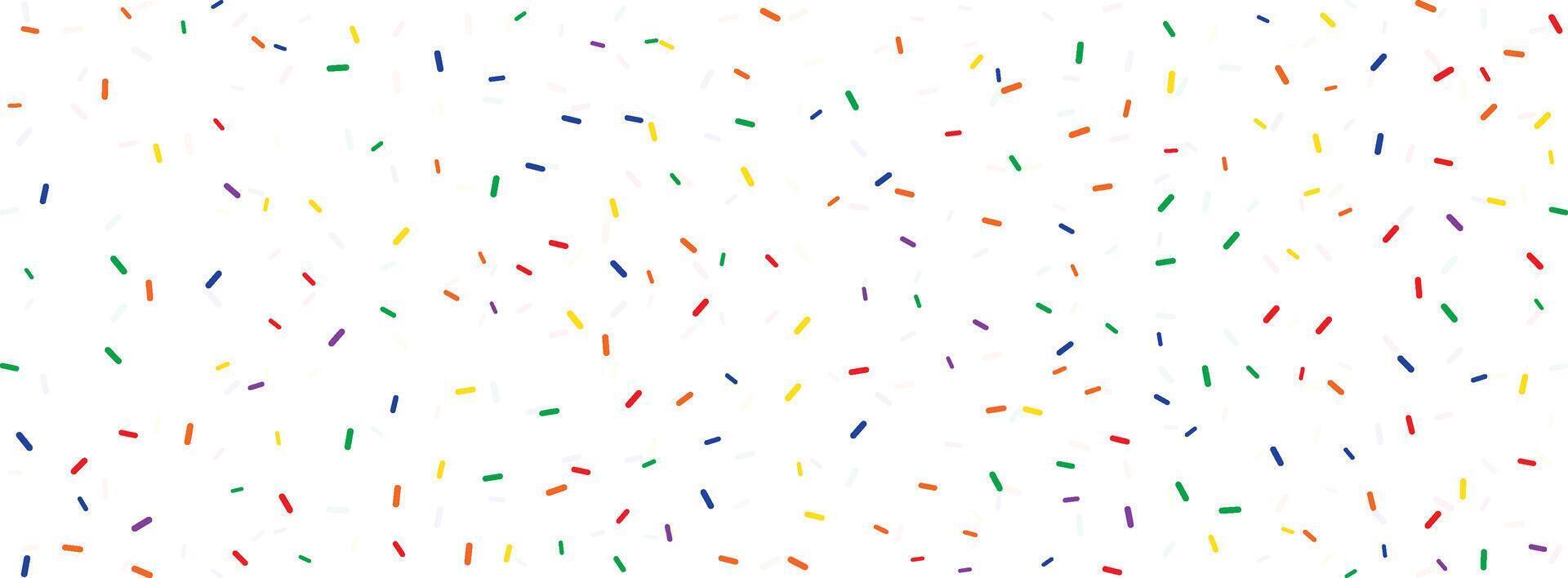 multicolor round cap lines, confetti background vector