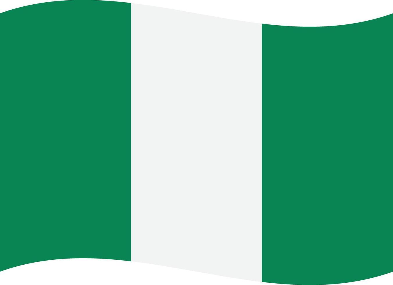 Waving Nigeria flag isolated on white background . Nigeria flag . illustration vector