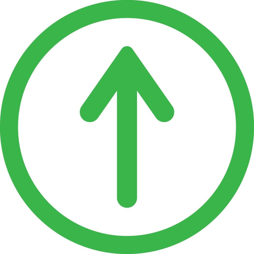 Green arrow up icon in trendy style isolated on white background . illustration vector
