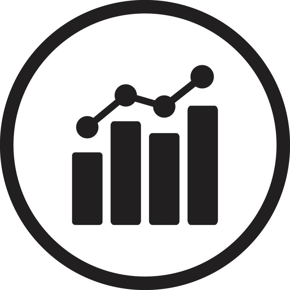 Bar chart analytics icon . Statistics ranking icon . Business statistics icon vector