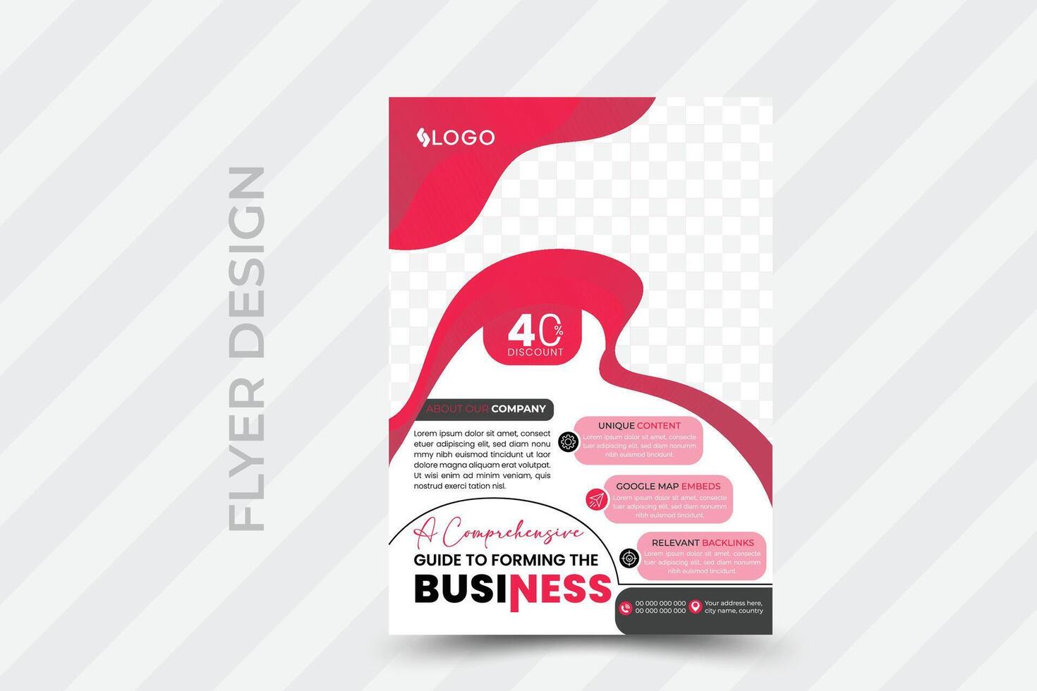 Creative corporate business flyer template,Corporate Business flyer template, Flyer Template Geometric shape used for business poster layout,business flyer template with minimalist layout vector