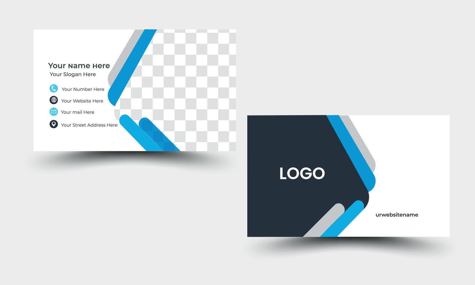 Modern creative simple clean business card template design. vector