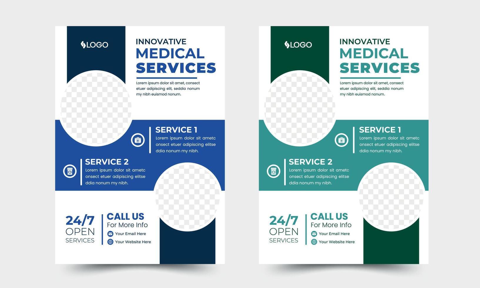 Corporate Business Flyer poster pamphlet brochure cover design layout background, two colors scheme in A4 size vector
