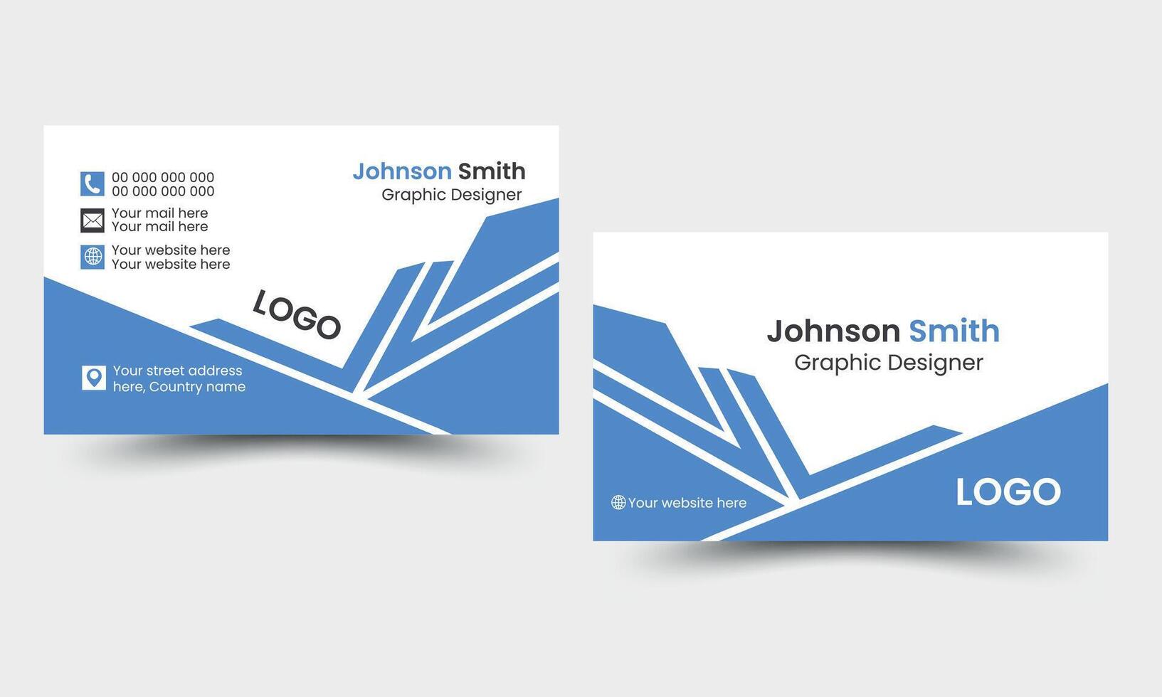 Professional and Minimalist Corporate Business Card Design vector