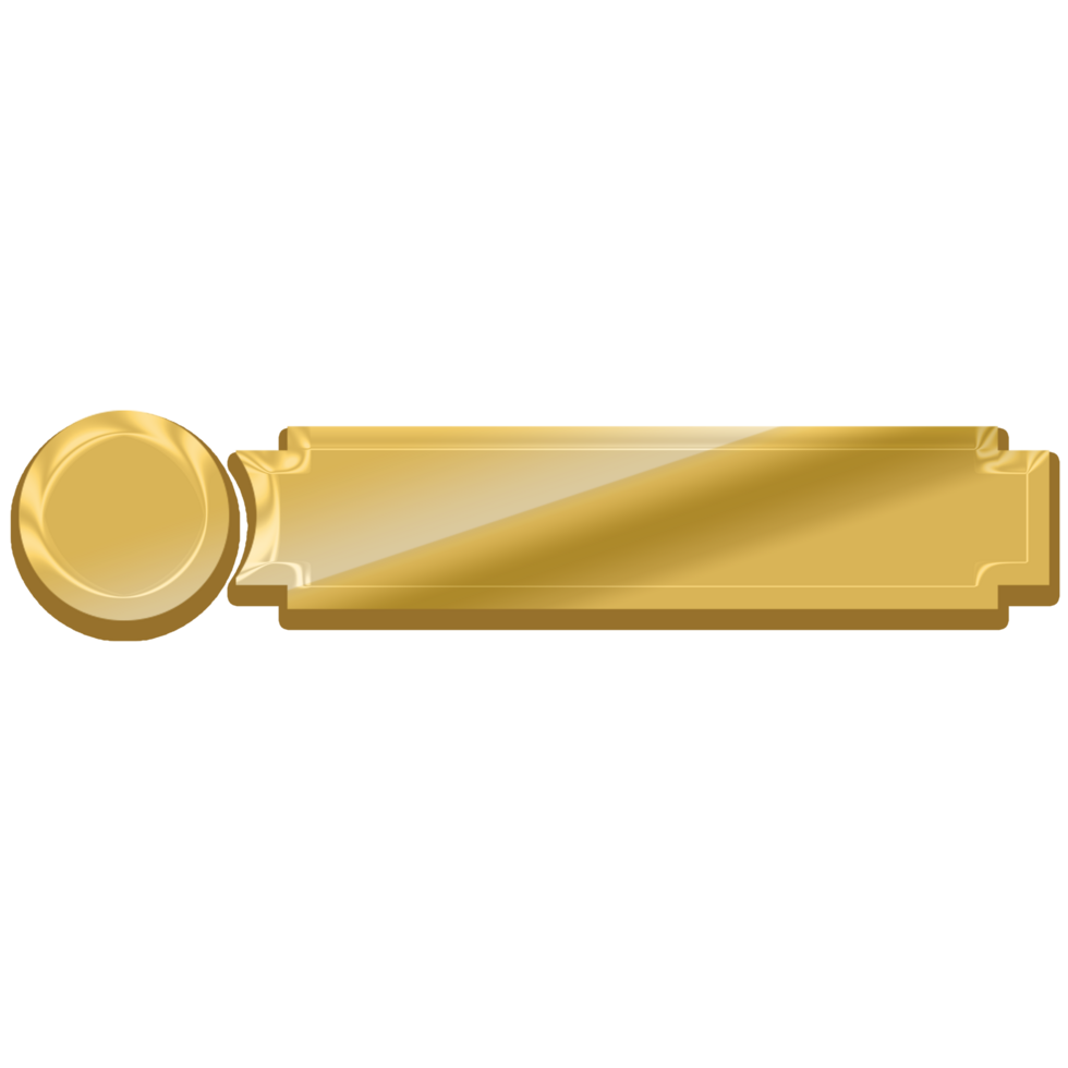 Golden High-Quality Lower Third for YouTube Creators png