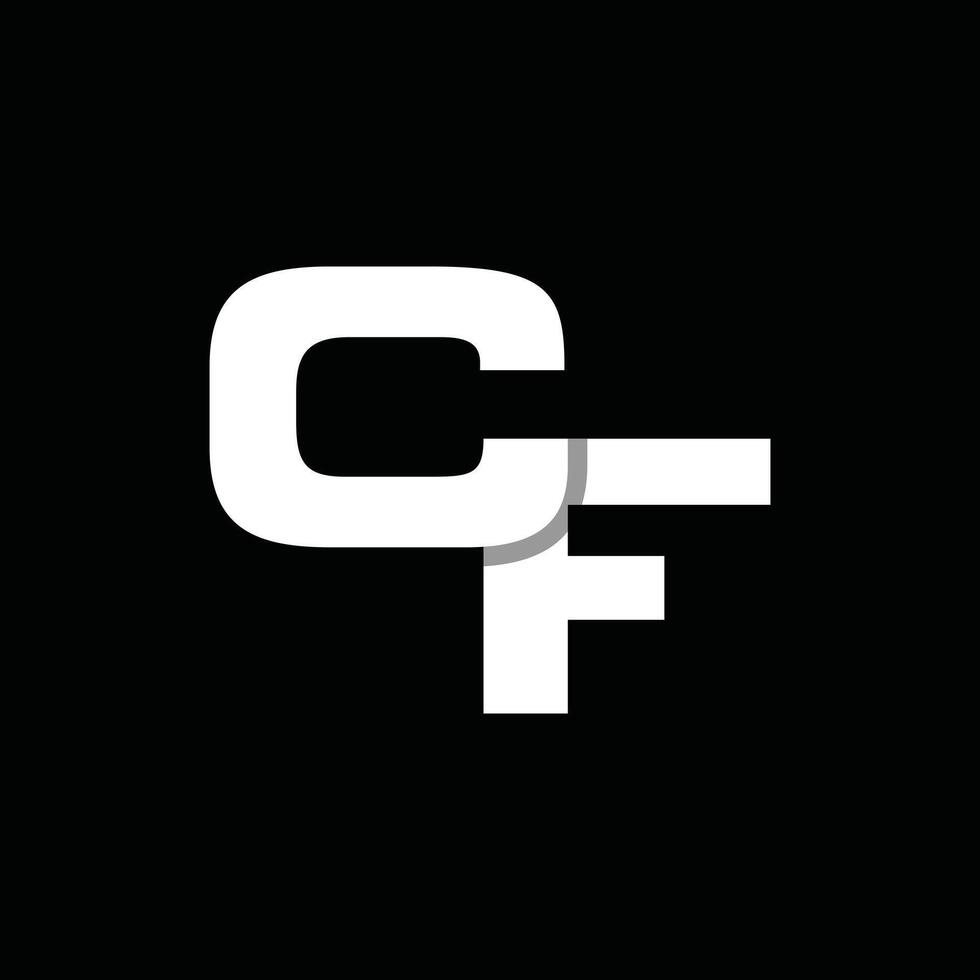 Letter CF Simple Modern Geometric Business Icon Design Logo vector