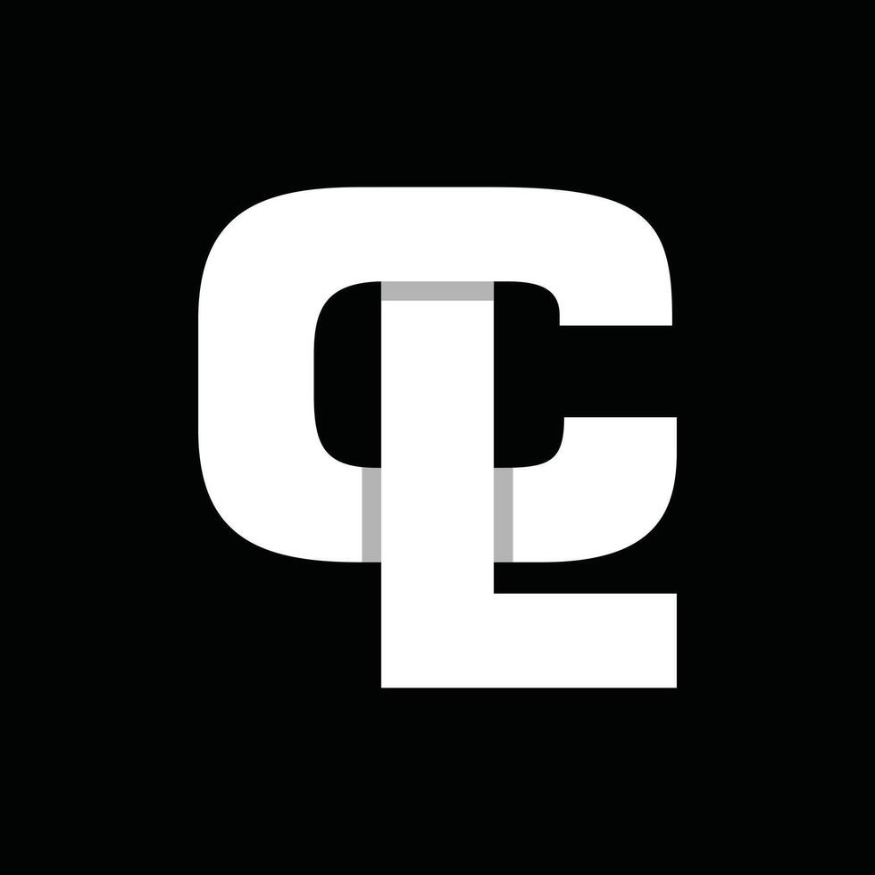 Initial CL or LC Modern Geometric Business Icon Design Logo vector