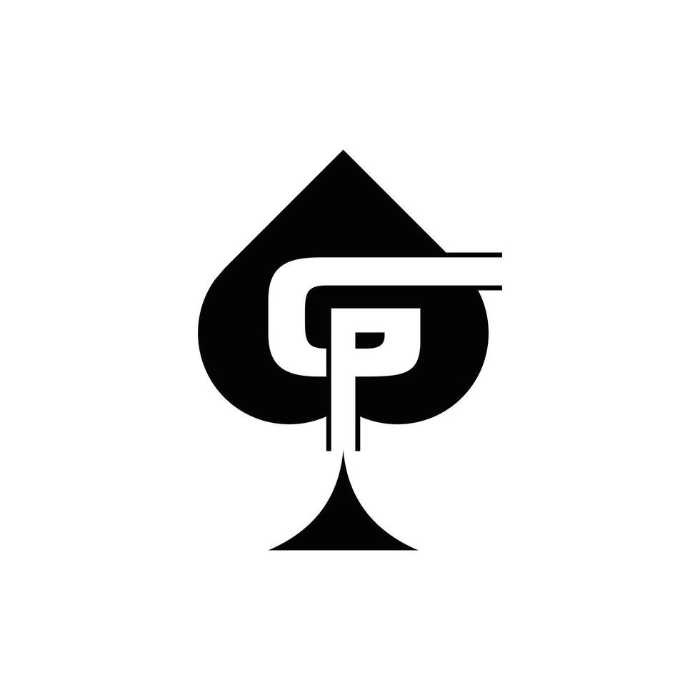 Initial G Spade Ace Simplicity Modern Icon Design Logo vector