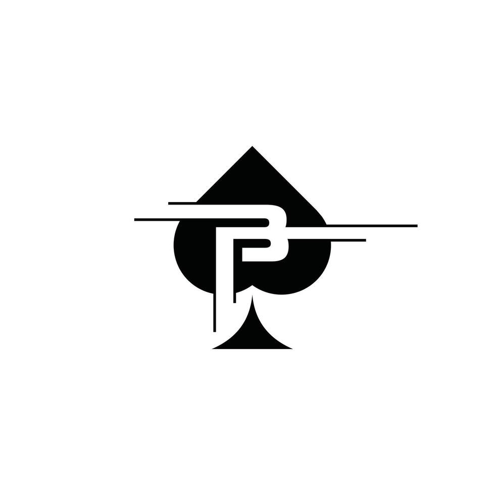 Initial B Spade Ace Simple Modern Icon Design Template Logo vector
