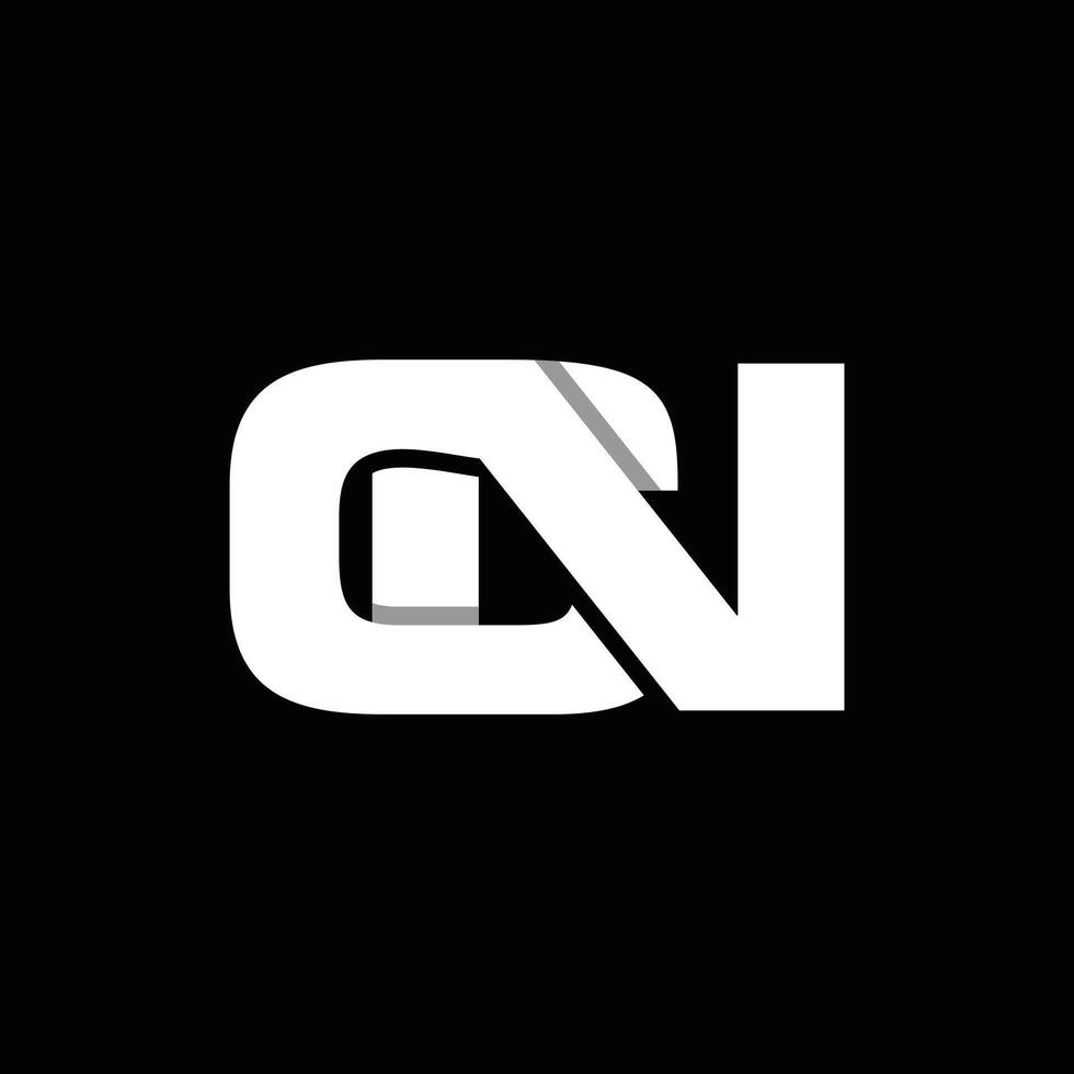 Letter CN Simple Geometric Modern Business Icon Design Logo vector