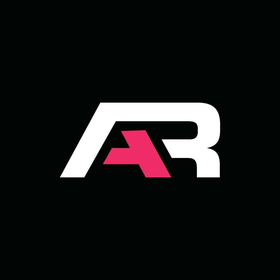 Letter AR Modern Geometric Business Technology Logo vector