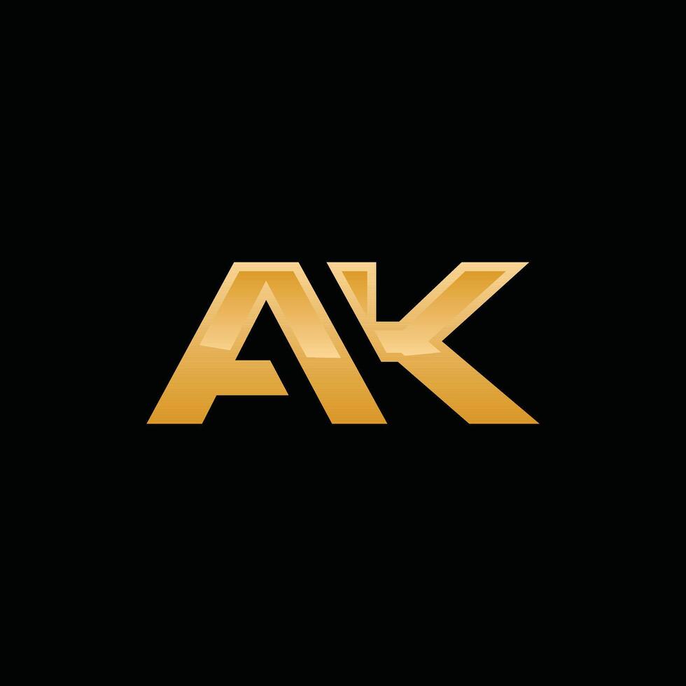 Initial AK Modern Luxury Geometric Business Icon Design Logo vector