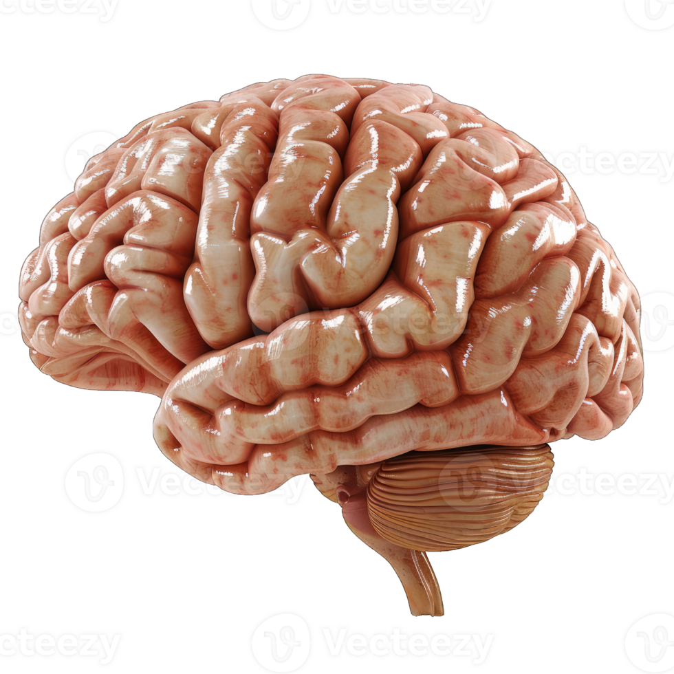 3d render of a Human Brain png