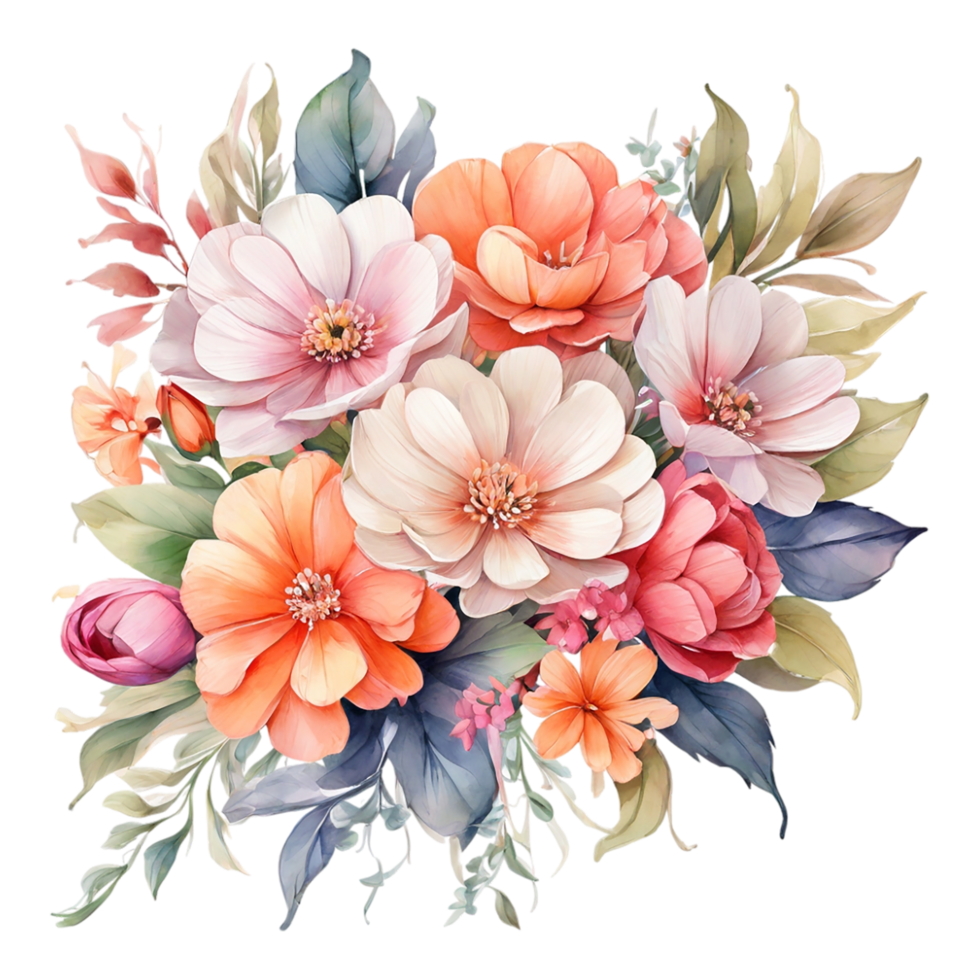 Watercolor Flower Bouquet png