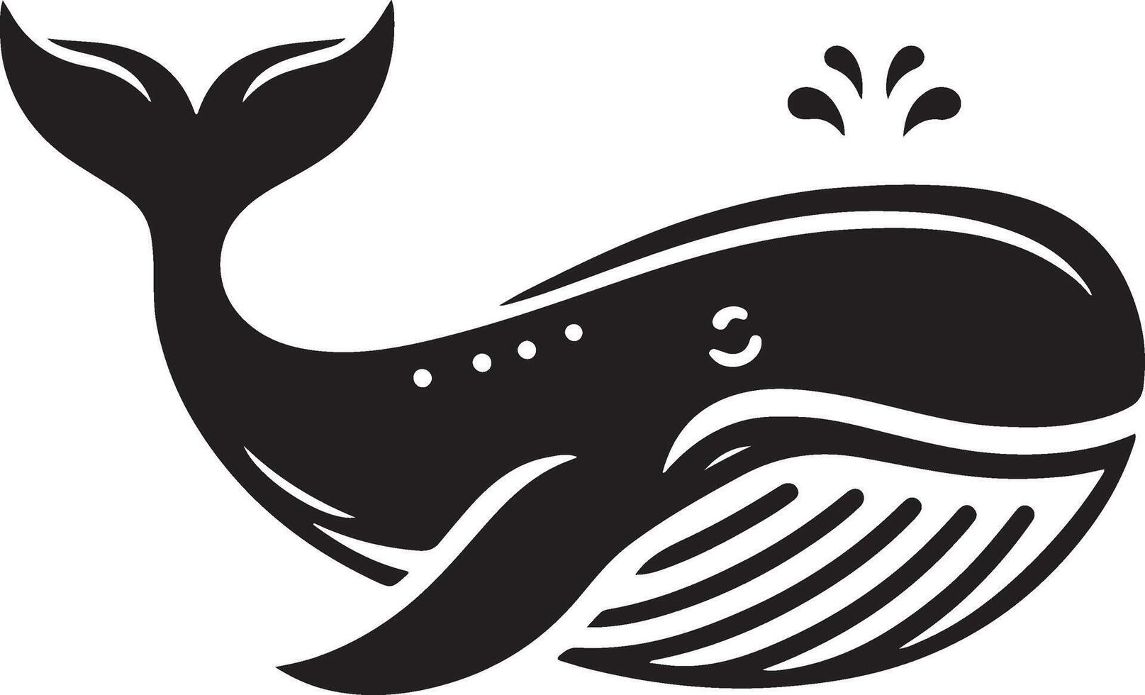 Blue whale, jumping in the ocean humpback whale vector