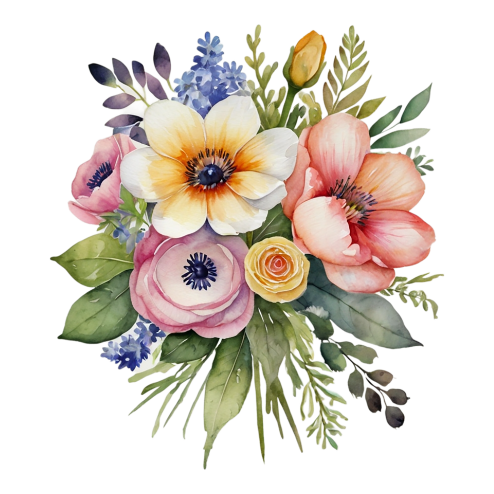 Watercolor Flower Bouquet png