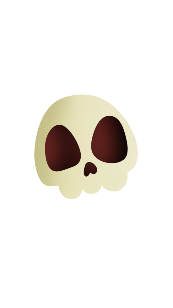 A Skull With Red Eyes on a Transparent Background png